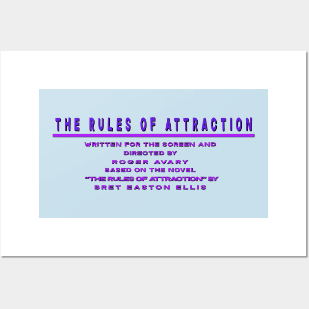 Rules of Attraction Title Card Wall Art by Exploitation-Vocation